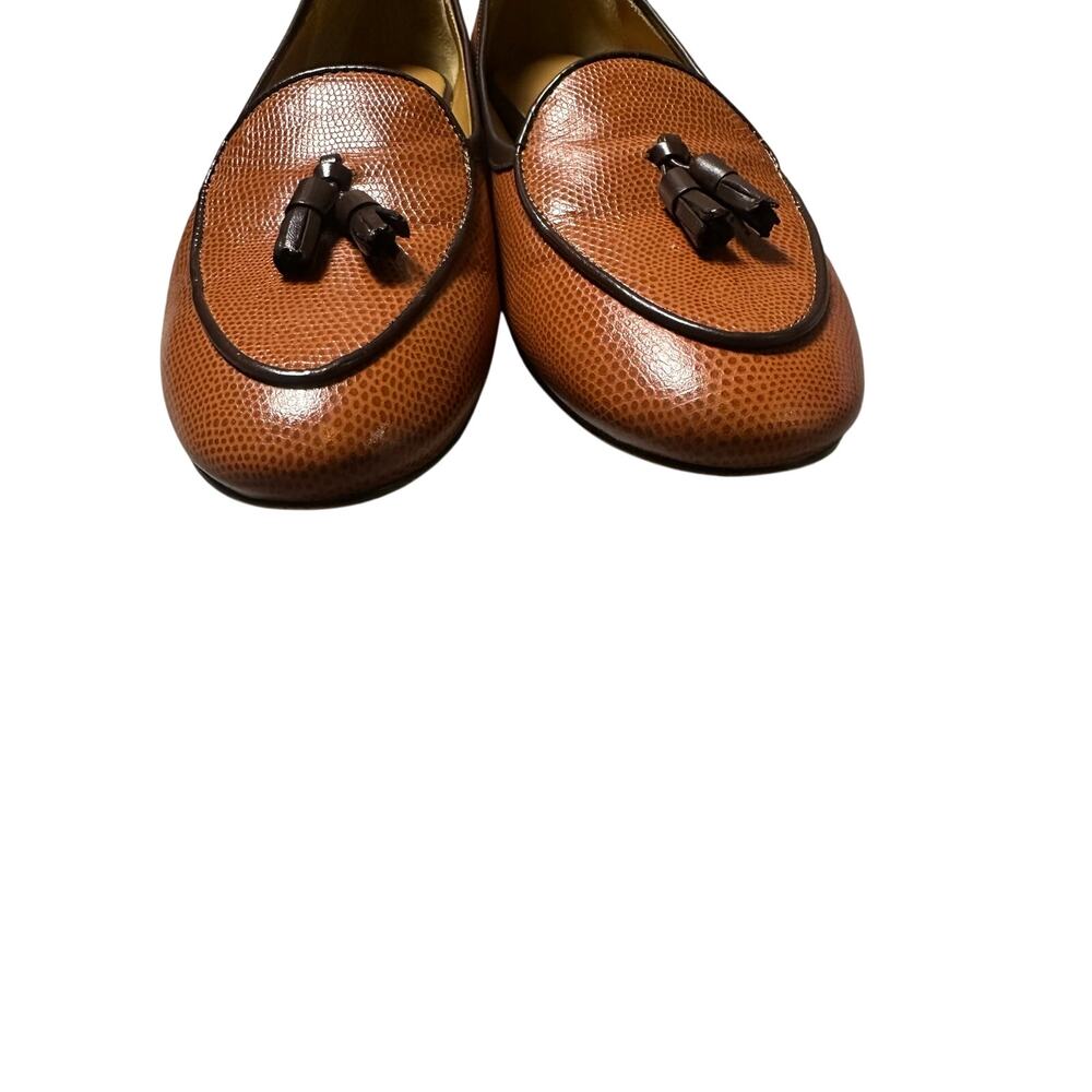 J. McLaughlin Brown Leather Loafer with Tassel - Picture 6 of 8